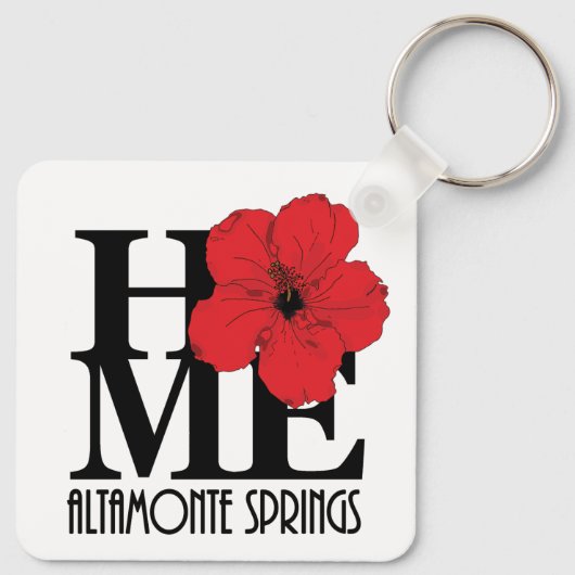HOME Altamonte Springs Red Hibiscus Sleutelhanger (Achterkant)