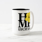 HOME Altamonte Springs Yellow Hibiscus 15oz Tweekleurige Koffiemok (Voorkant rechts)