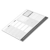 Home and Work Weekly Grijze Deskplanner Notitieblok (Schuin)