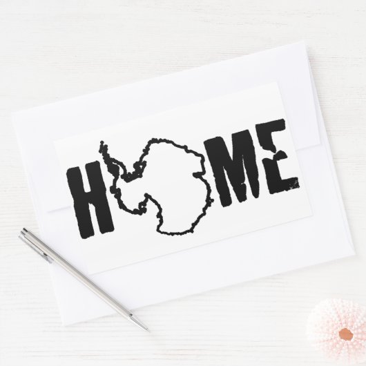 Home - Antarctica Rechthoekige Sticker (Envelop)