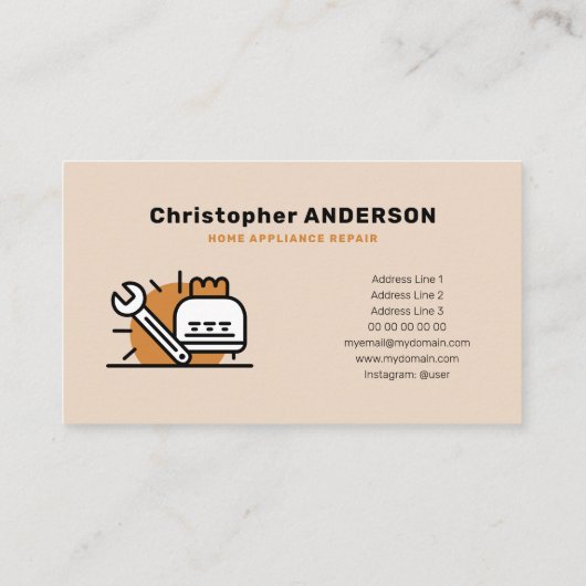 Home Apparaten Reparaties Visitekaartje (Achterkant)