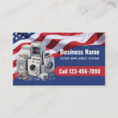 Home Appliance Reparatie Service Patriottische Vet Visitekaartje (Voorkant)