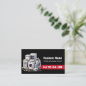 Home Appliance Reparatie Service Professioneel Zwa Visitekaartje (Staand voorkant)