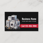 Home Appliance Reparatie Service Professioneel Zwa Visitekaartje (Voorkant)