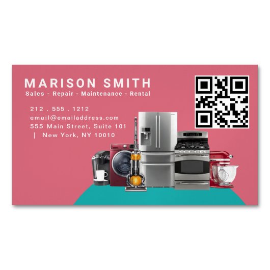 Home Appliance Sales en Service Magnetisch Visitekaartje (Voorkant)