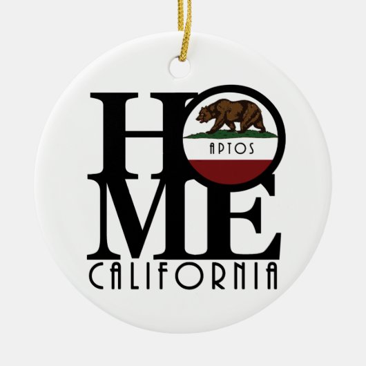 HOME Aptos Californië Keramisch Ornament (Voorkant)