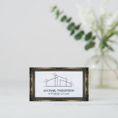 Home Architect Logo | Klassiek gouden frame Visitekaartje (Staand voorkant)