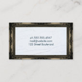Home Architect Logo | Klassiek gouden frame Visitekaartje (Achterkant)