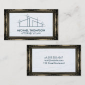 Home Architect Logo | Klassiek gouden frame Visitekaartje (Voorkant / Achterkant)