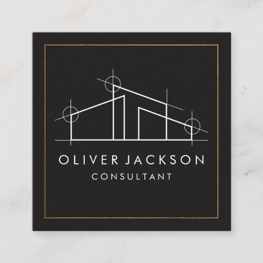 Home Architect Logo Vierkante Visitekaartje (Voorkant)