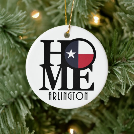 HOME Arlington Texas Keramisch Ornament (Boom)