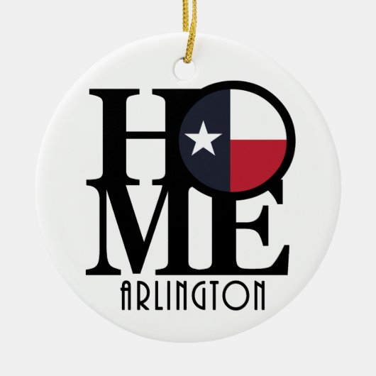 HOME Arlington Texas Keramisch Ornament (Voorkant)
