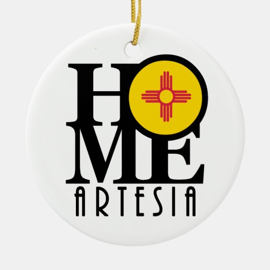 HOME Artesia New Mexico Keramisch Ornament (Voorkant)