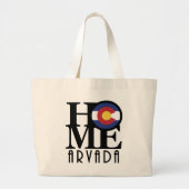 HOME Arvada Colorado Grote Tote Bag (Voorkant)