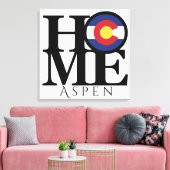 HOME Aspen Colorado Canvas Art Afdruk (Insitu (Woonkamer))