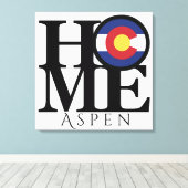 HOME Aspen Colorado Canvas Art Afdruk (Insitu (Houten vloer))