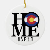 HOME Aspen Colorado Keramisch Ornament (Voorkant)