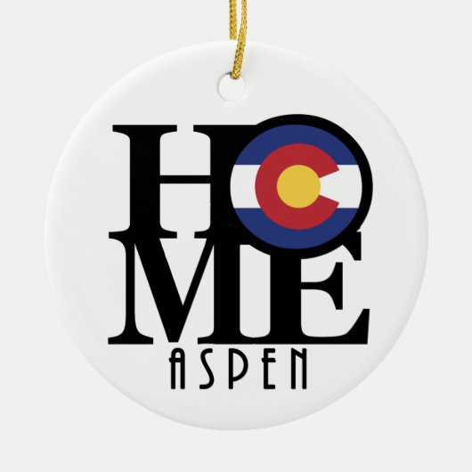 HOME Aspen Colorado Keramisch Ornament (Voorkant)