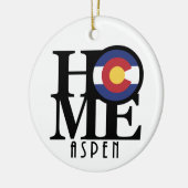 HOME Aspen Colorado Keramisch Ornament (Links)