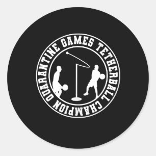 Home Athletic Quarantine Games Tetherball Tennis Ronde Sticker