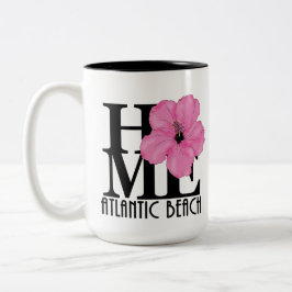 HOME Atlantic Beach 15oz roze hibiscus Tweekleurige Koffiemok