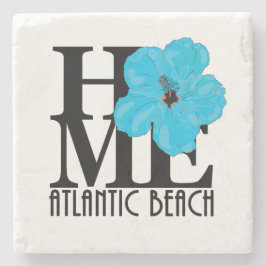 HOME Atlantic Beach Blue Hibiscus Stenen Onderzetter