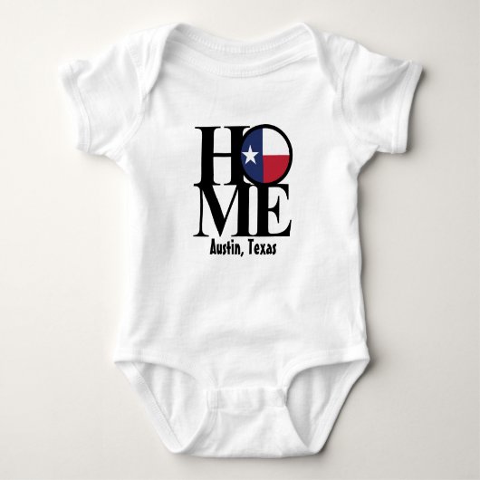 HOME Austin Texas Baby One Piece Romper (Voorkant)