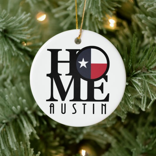 HOME Austin Texas Keramisch Ornament (Boom)