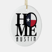 HOME Austin Texas Keramisch Ornament (Rechts)