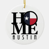 HOME Austin Texas Keramisch Ornament (Voorkant)
