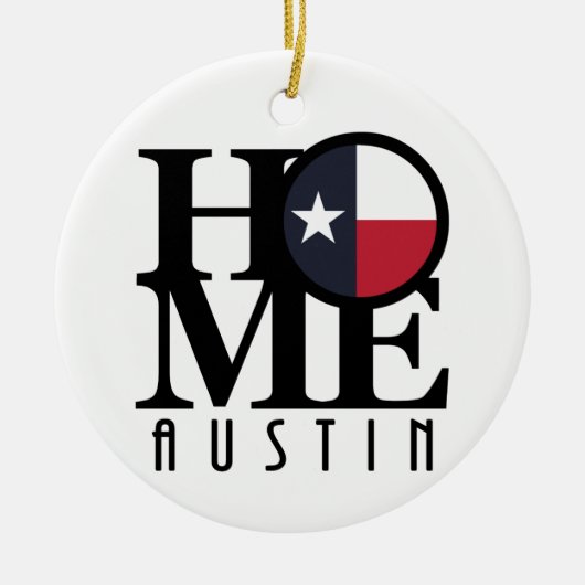HOME Austin Texas Keramisch Ornament (Voorkant)