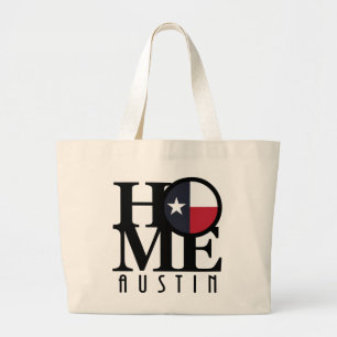 HOME Austtin Texas Grote Tote Bag
