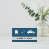 Home Auto Health Insurance Agent Visitekaartje (Staand voorkant)