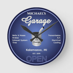 Home Auto Mechanische Garage Full Service Wandklok