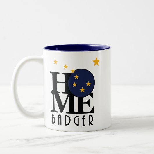 HOME Badger Alakska 11oz Tweekleurige Koffiemok (Links)