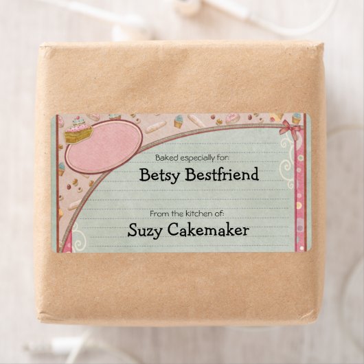 Home Baked Goods Gepersonaliseerde etiketten (Insitu)