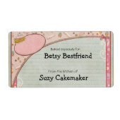 Home Baked Goods Gepersonaliseerde etiketten (Voorkant)