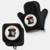 Home Baker Chef-kok Kok Een Mixer Ovenwant & Pannenlap Set (Voorkant / Achterkant)