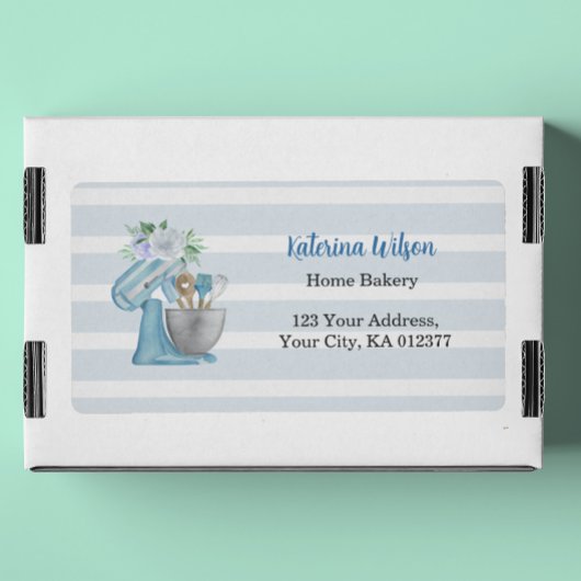 Home Bakery Blue Mixer Verzending Etiket