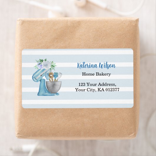 Home Bakery Blue Mixer Verzending  Etiket (Insitu)