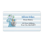 Home Bakery Blue Mixer Verzending  Etiket (Voorkant)