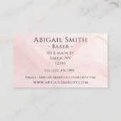 Home Bakkerij Cupcake Roze Frosting Bakken Visitekaartje (Achterkant)