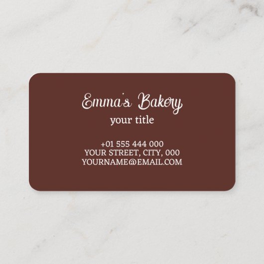 Home Bakkerij Donuts Visitekaartje (Achterkant)