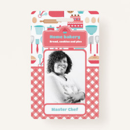  Home Bakkerij Professionele Chef Foto Badge