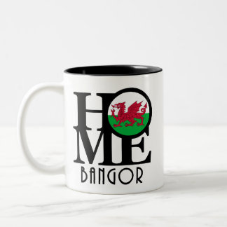 HOME Bangor Gwynedd - Wales 11oz Tweekleurige Koffiemok