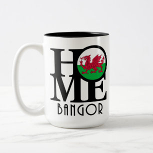 HOME Bangor Gwynedd - Wales 15oz Tweekleurige Koffiemok