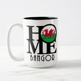 HOME Bangor Gwynedd - Wales 15oz Tweekleurige Koffiemok