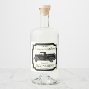 Home Bar Fun Moonshine Jug Truck Likeurfles Etiket