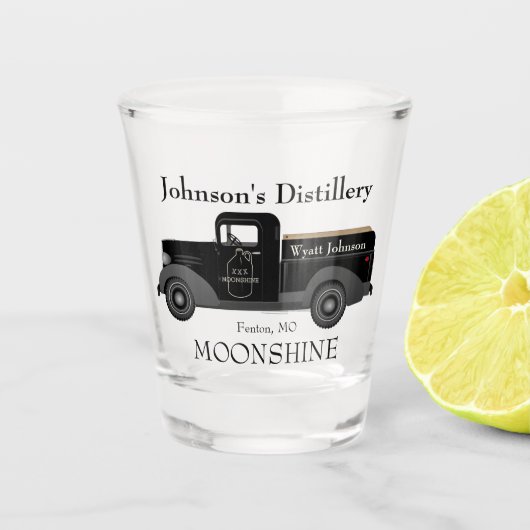 Home Bar Fun Moonshine Shot Glass Glas (Voorkant)