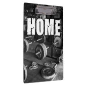 HOME (Barbells) - Workout Motivatie Klembord (Rechts)